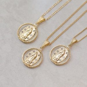 Virgin Mary Necklace | 18k Gold Filled